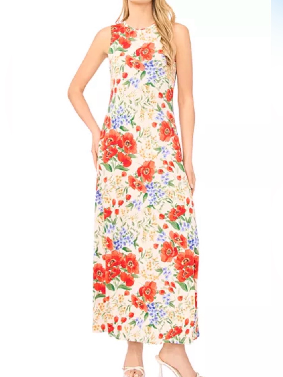 Ted Baker Julianne Poppy Print Tank Maxi Dress